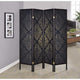 Folding Screen | 4 Panel | Damask Print | Captivating Black