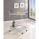 Serving Cart | Stylish Metal Base | Glass Top | Clear