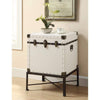 Trendy Trunk Style Accent Side Table, White By Coaster