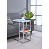 Modern Style Snack Table With Bottom Shelf, Silver By Coaster