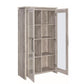 Spacious Wooden Curio Cabinet With Two Glass Doors Gray By Coaster CCA-950783
