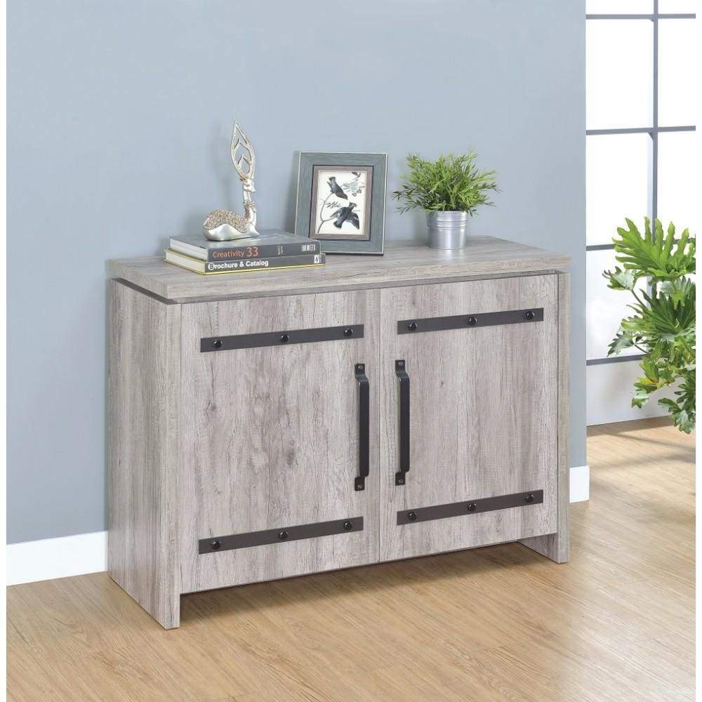 Spacious Wooden Accent Cabinet, Gray By Coaster