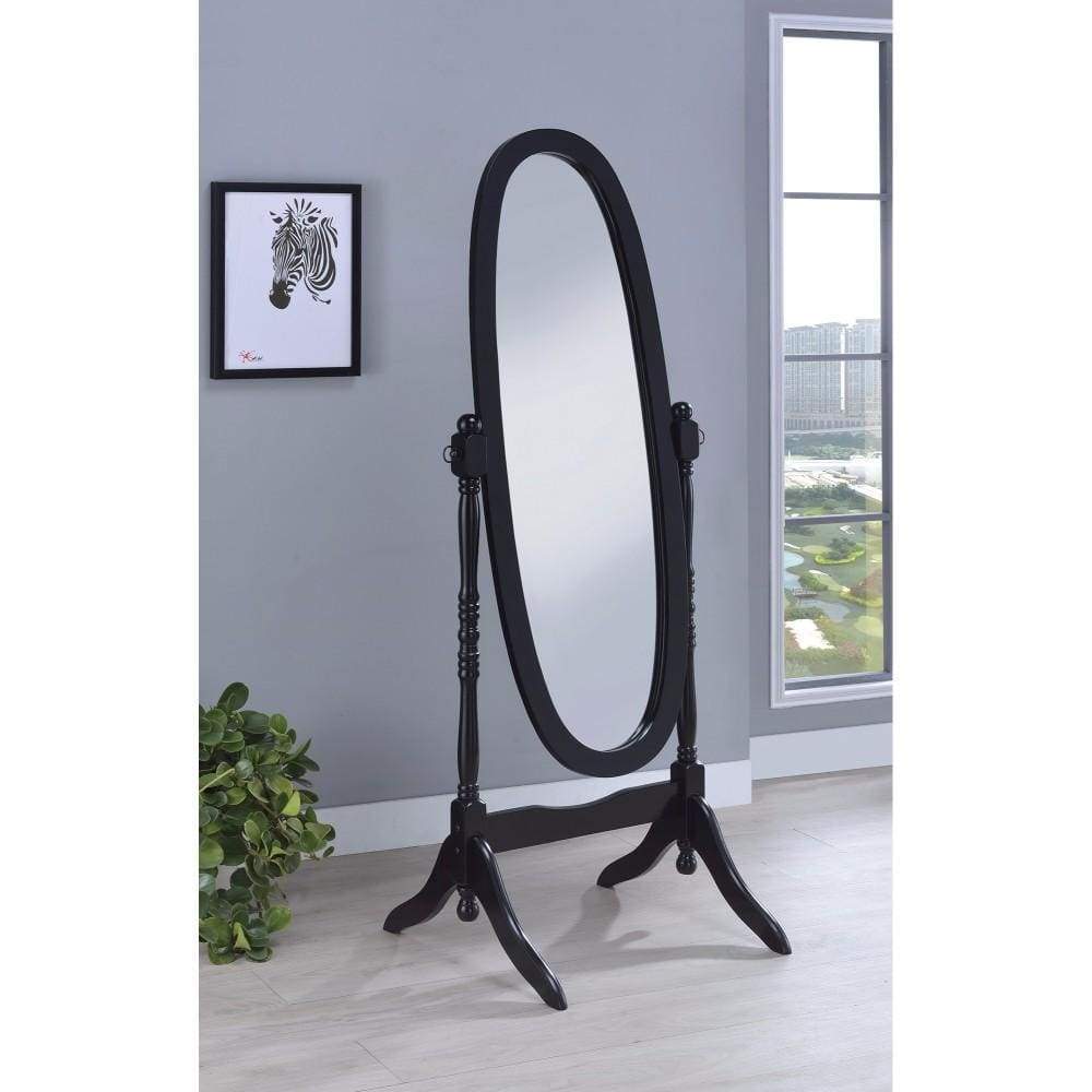 Cheval Mirror | Oval Shape | Aesthetic Black Finish