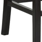 Woven Rattan Counter Height Stool with Wooden Legs and Low Profile Backrest Brown and Black By Casagear Home CLH-PL11853