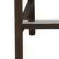 Wood and Leatherette Counter Height Stool with Swooping Arms and Nail Head Trim Gray- PL13963 CLH-PL13963