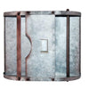 Benzara Galvanized Metal Bathroom Caddy with Label Slot Gray CTW-770014