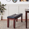 Impressive leather Tufted Upholstered Bench In Brown And Black By Casagear Home