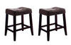 Stylish Wooden Saddle Chair Script Brown Set of 2 CWM-2787C-24-ESP