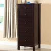 Transitional Style Wooden Chest With 5 Drawers, Brown By Casagear Home