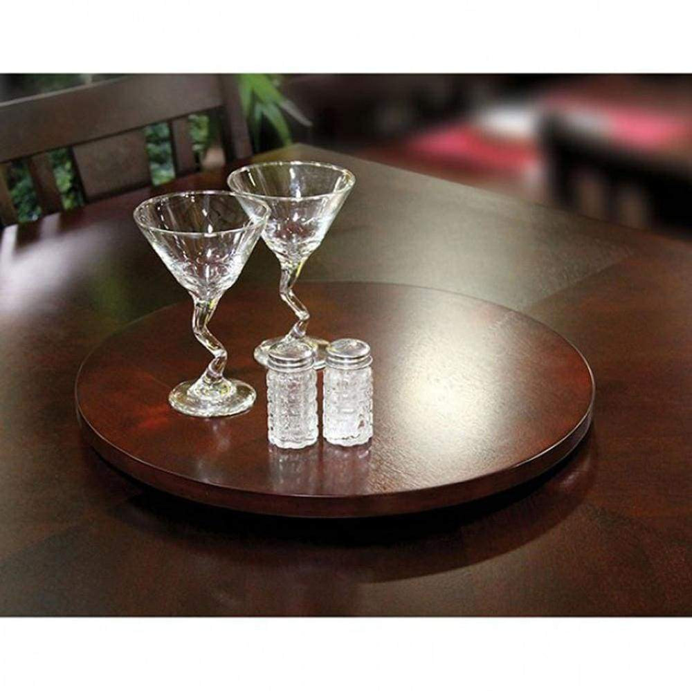 Lazy Susan | 18" Wood Top | Espresso Brown Finish