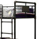 Industrial Design Twin Size Metal Bunk Bed Black By Casagear Home FOA-CM-BK913