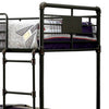 Industrial Design Twin Size Metal Bunk Bed Black By Casagear Home FOA-CM-BK913