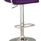 Corfu Contemporary Bar Stool With Arm In Purple By Casagear Home FOA-CM-BR6917PR