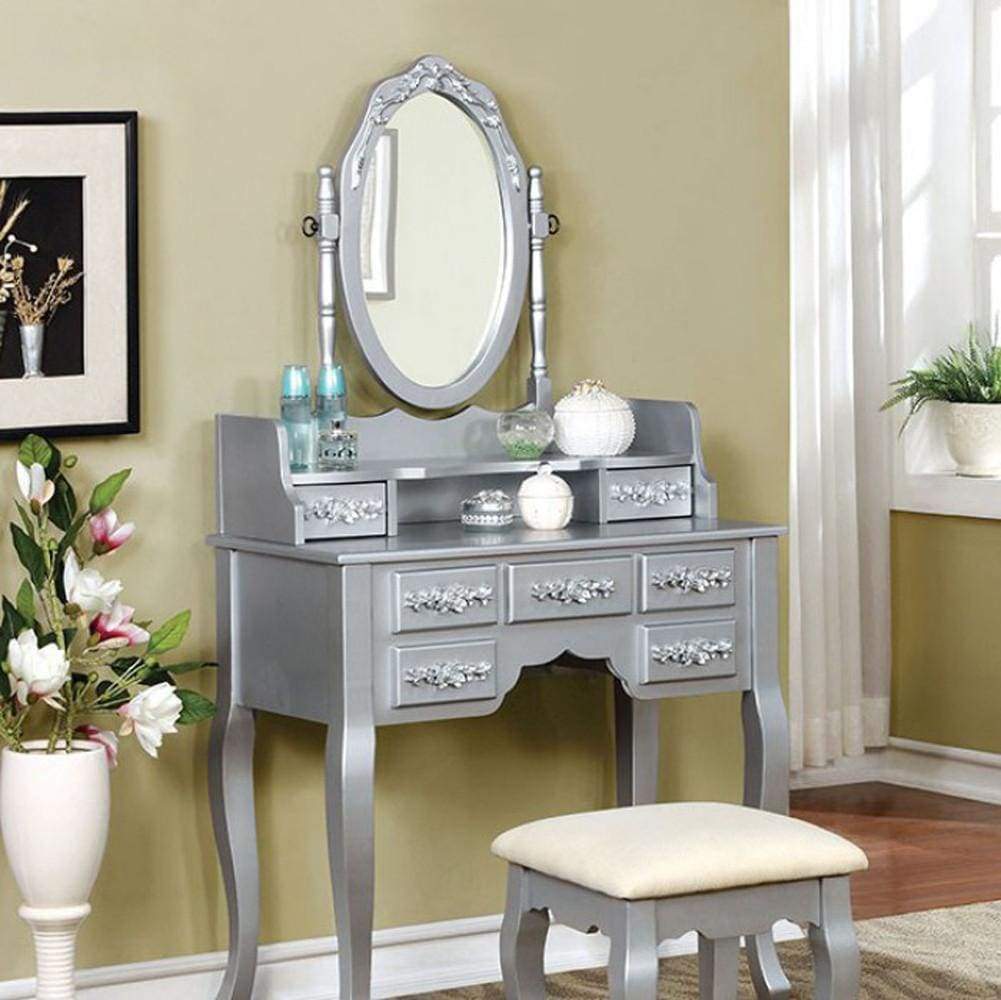 HARRIET Traditional Vanity, Silver By Casagear Home