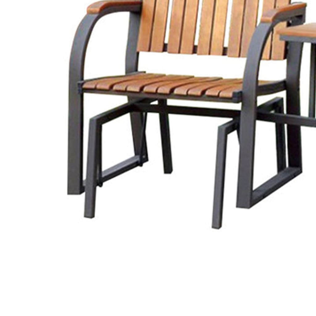 Perse Contemporary Rocking Chair Set Oak Finish FOA-CM-OC2555