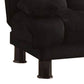 Microfiber Sofa Futon With Under Seat Storage Black By Casagear Home FOA-CM2150
