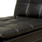Modern Style Leatherette Chaise Black By Casagear Home FOA-CM2677BK-CE