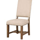 Fabric Upholstered Wooden Side Chair,Pack Of Two,Beige By Casagear Home