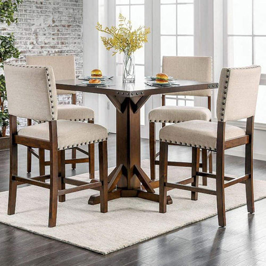 Glenbrook Brown Cherry And Ivory Counter Height Dining Table By Casagear Home