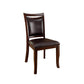 Woodside Transitional Side Chair With Padded Back and Seat, Expresso, Set of 2 By Casagear Home