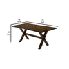 Transitional Style Solid Wood Rectangular Dining Table with Trestle Base Brown By Casagear Home FOA-CM3114T