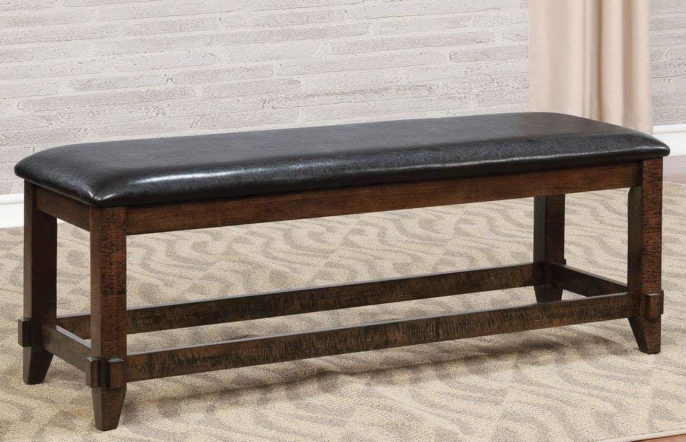 Meagan I Transitional Style Bench Brown Cherry By Casagear Home FOA-CM3152BN