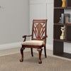 Petersburg I Traditional Arm Chair, Cherry Finish, Set of 2 By Casagear Home