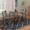 Industrial Style 3 Piece Dining Table Wood And Metal, Brown And Black By Casagear Home
