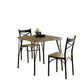 Industrial Style 3 Piece Dining Table Wood And Metal Brown And Black FOA-CM3279T-29-3PK