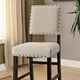 Bar Chair Set of 2 | Sania II Rustic | Ivory Linen Cream