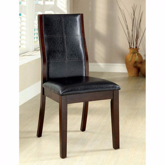 Townsend I Transitional Side Chair, Brown Cherry Finish, Set of 2 By Casagear Home