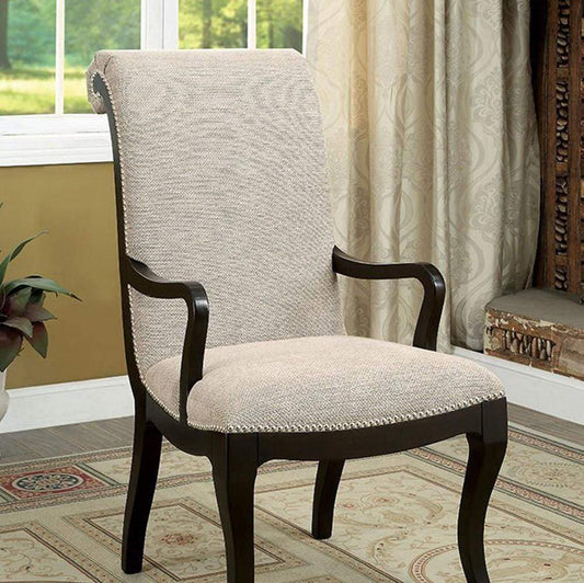 Ornette Contemporary Style Arm Chair, Espresso-Set Of 2 By Casagear Home