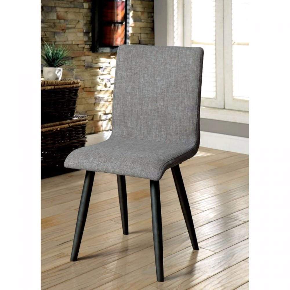 VILHELM I Midcentury Modern Side Chair, Gray, Set of 2 By Casagear Home