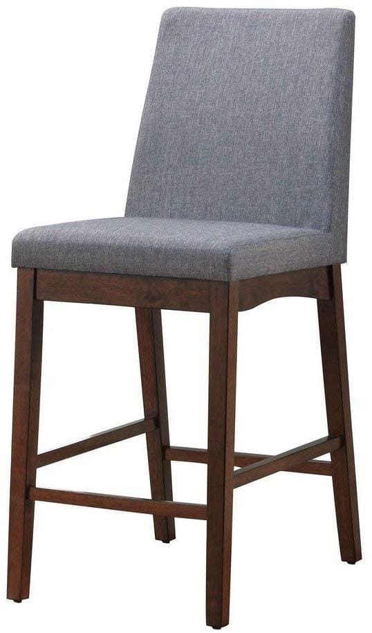 MARTEN Midcentury Modern Counter Height Chair, Brown Cherry, Set of 2 By Casagear Home