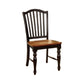 Mayville Cottage Side Chair Withwooden Seat Black & Antique Oak Finsh Set of 2 By Casagear Home FOA-CM3431SC-2PK