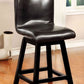 Hurley Counter Height Chair, Black Finish, Set of 2 By Casagear Home