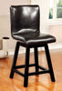 Hurley Counter Height Chair, Black Finish, Set of 2 By Casagear Home