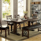 Traditional Dining Table, Rustic Walnut Brown By Casagear Home