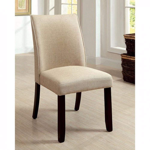 Side Chair Set of 2 | Cimma Contemporary | Ivory Flax Fabric