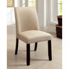 Cimma Contemporary Side Chair With ivory Flax Fabric -Set Of 2 By Casagear Home