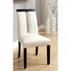 Luminar Contemporary Side Chair Withwhite Cal. Foam, Black Finish, Set of 2 By Casagear Home
