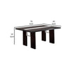 Contemporary Glass Insert Dining Table Black By Casagear Home FOA-CM3559T