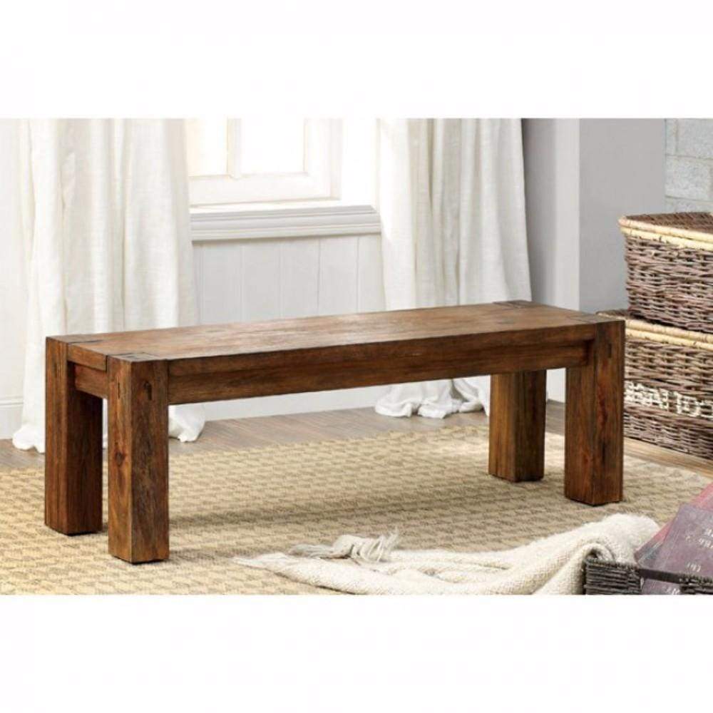 Frontier Transitional Style Bench , Brown By Casagear Home