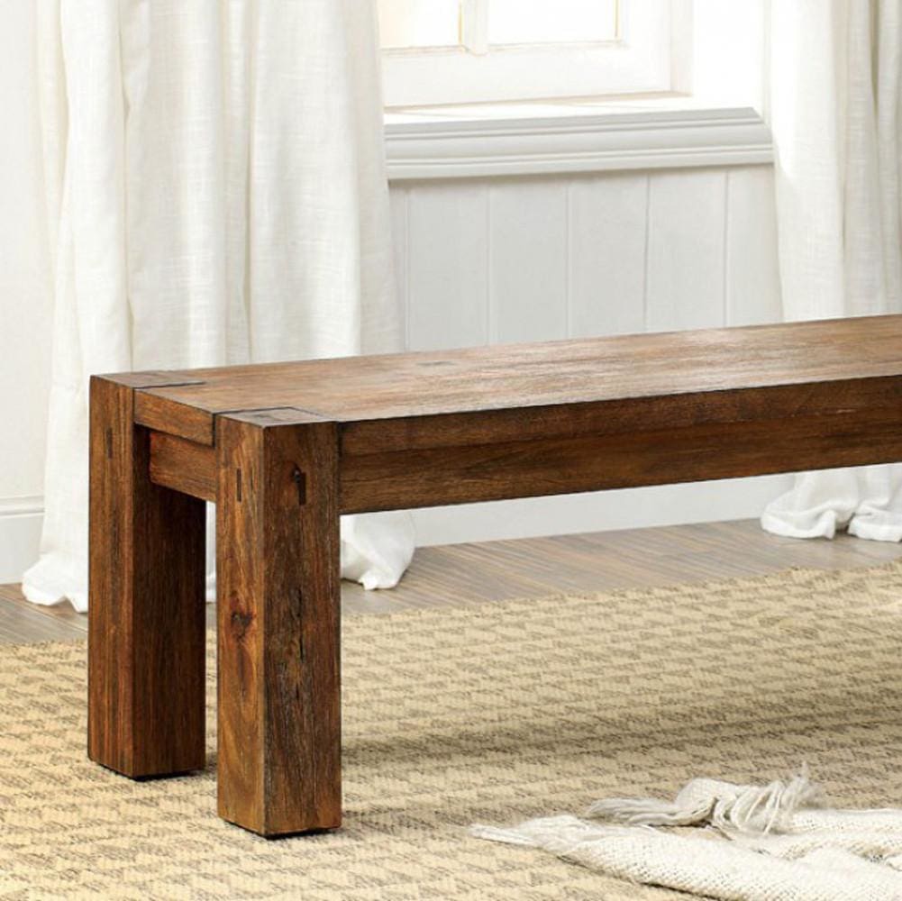 Frontier Transitional Style Bench Brown FOA-CM3603BN