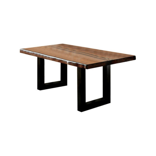 Maddison Contemporary Style Dining Table, Tobacco Oak Finish By Casagear Home