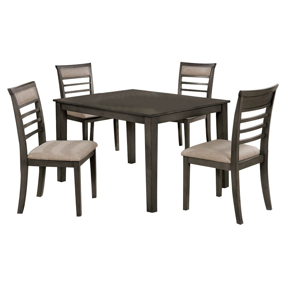 Dining Set | 5 Piece | Wood Table | Weathered Brown Finish