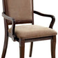 Woodmont Contemporary Arm Chair, Walnut Finish, Set Of 2 By Casagear Home