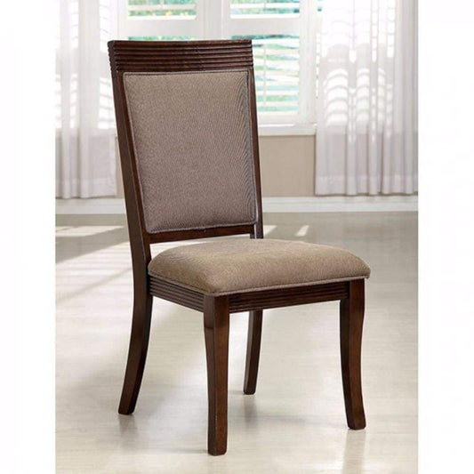 Woodmont Contemporary Side Chair, Walnut Finish, Set Of 2 By Casagear Home