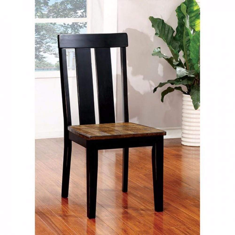 Alana Transitional Side Chair Withwood Seat, Set of 2 By Casagear Home