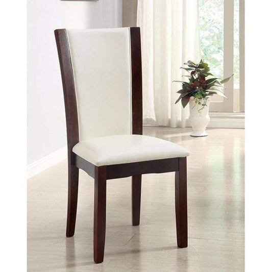 Manhattan I Contemporary Side Chair, White Finish, Set of 2 By Casagear Home
